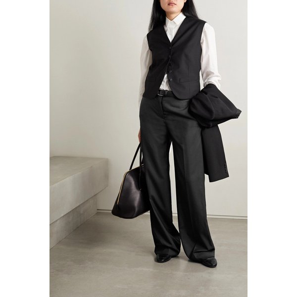 부푸스 울 스트레이트 팬츠 블랙 1647597310138797