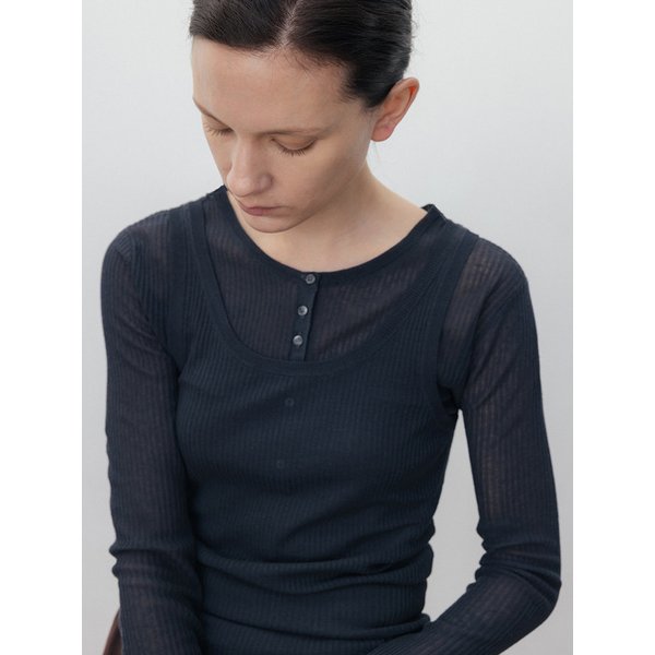 Linen viscose ribbed sleeveless_Shadow