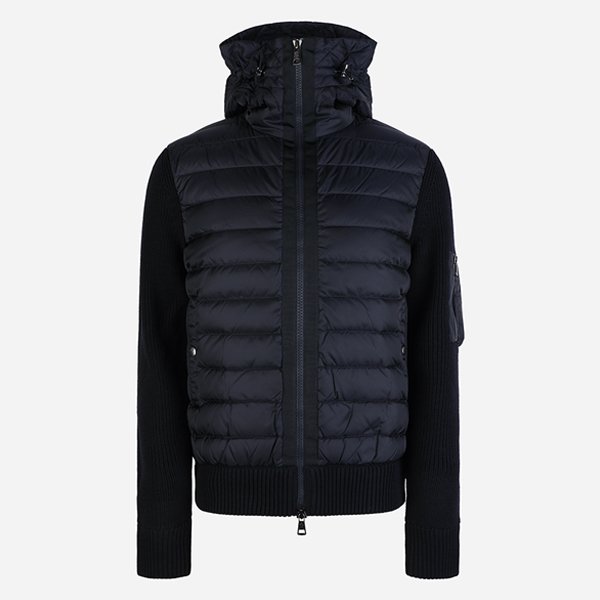 [시흥점] [몽클레어]5F 9B50800 A9340 777 남성 로고 패딩 믹스 후디 네이비