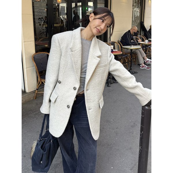 [수빔 PICK]GENTLE WOMAN OVERFIT JACKET_LIGHT GRAY