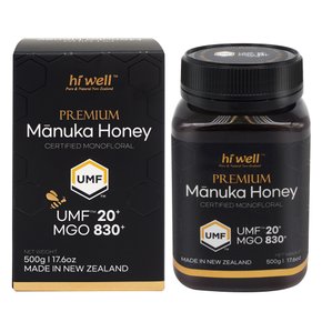 프리미엄 마누카 꿀 UMF 20+ 500g 1개 뉴질랜드 마누카꿀 MANUKA HONEY 마누카 허니