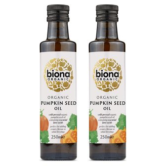  영국 Biona 유기농 냉압착 호박씨 오일 250ml 2개