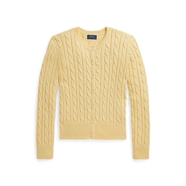 폴로 키즈 여아 7-16세 메탈릭 케이블 니트 카디건(CWPOSWEG6820623700)