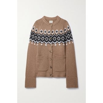 KHAITE 케이트 수제트 페어 아일 캐시미어 가디건 카멜 1647597315292155