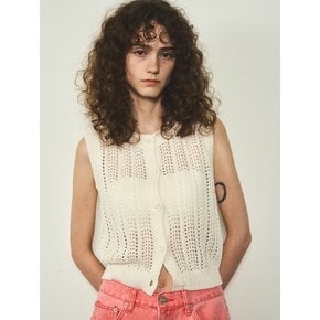 Crochet Knit Vest_CTK217(Ivory)