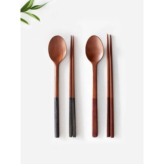 니코트 [1+1] 니코트 우드 투톤 수저 세트