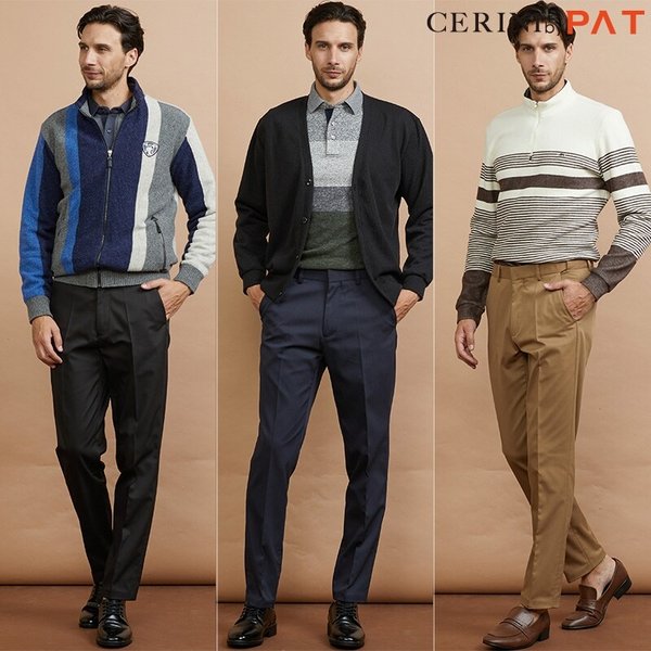 남성 링클프리 TC 스판 팬츠 3종 세트 23F