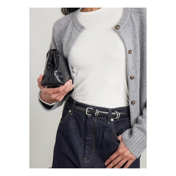 디앙슈 콘스탄스 가죽 웨이스트 벨트 블랙 46376663162855182