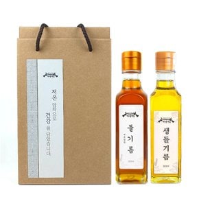 저온압착 들기름 생들기름 300ml 2병 선물세트