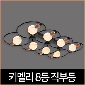 키멜리 8등 블랙 직부등 거실등 인테리어 조명