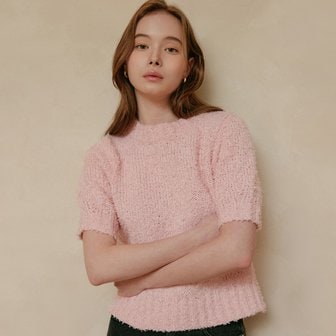 룩캐스트 사나 부클 니트 탑 / SANA BOUCLE KNIT TOP_2colors