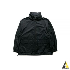 오라리 24 HARD TWIST POLYESTER SATIN LAMI 아미NATE ZIP BLOUSON BLACK (A24SB02SL) (