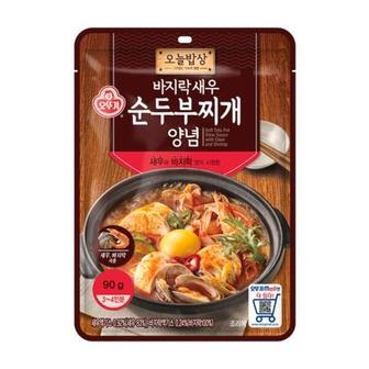  오뚜기 오늘밥상 바지락새우 순두부찌개양념 90g 10개