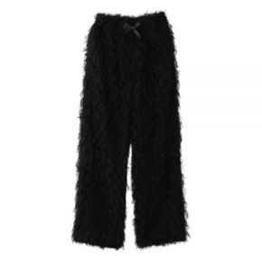 NEEDLES 니들스 String Easy Pant - PER Argyle Fringe Jq. BLACK (NS122) (스트링 이지 팬츠) 9