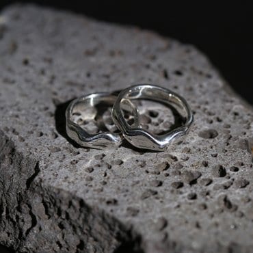 서림아트 [Cubism] Abstract Line Ring(Bold)