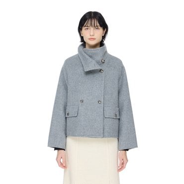 듀엘 캐시미어 블렌드 하이넥 코트(D244MSG557)