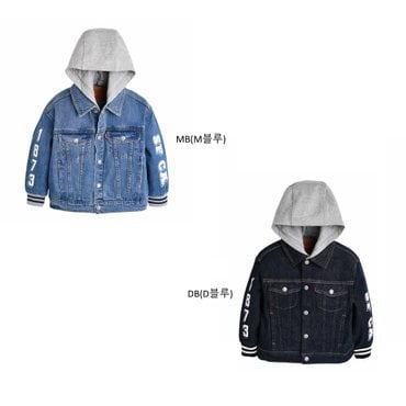 리바이스키즈 V251JK190P, V251JK390P - 포켓데님후드트러커자켓