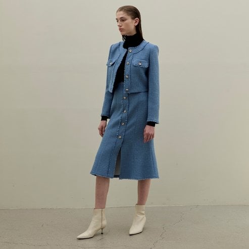나인(Atelier Nain) (택가:119,000원)유리아 셋업 트위드 머메이드 스커트(SK-4845)