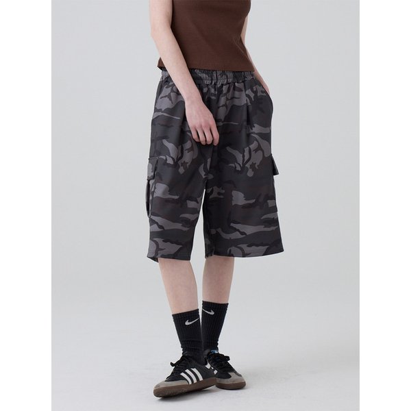 DGDP 버뮤다 카모 포인트 카고 스웨트 숏 팬츠_2color