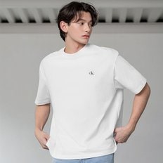 남녀공용 2PK 모노그램 로고 반팔 티셔츠(4RAB217)