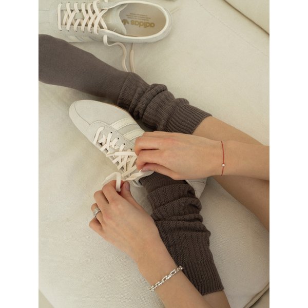 [no.064] soft brown loose slouch socks