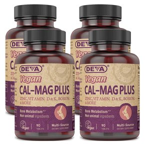 DEVA 데바 칼맥 칼슘 마그네슘 90정 4팩 Cal-Mag Plus