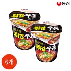 농심 튀김우동 컵라면 62g x 6개