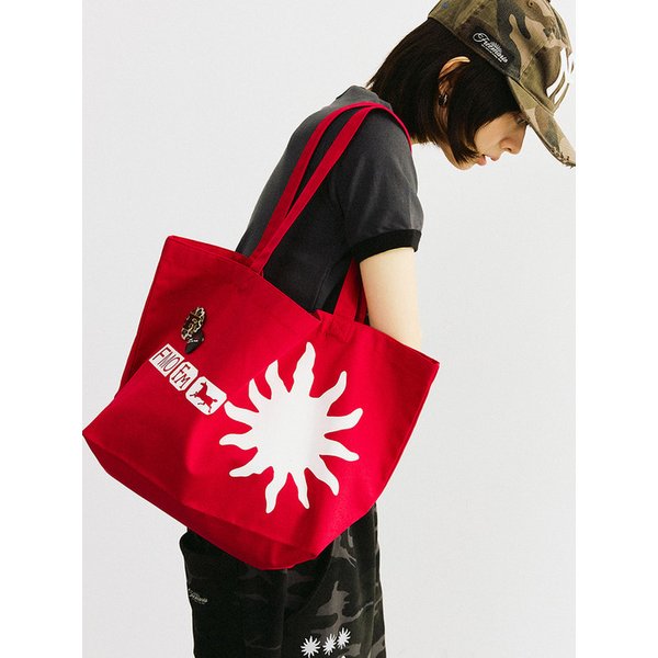 번 스탬프 토트백 [레드]