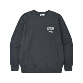 JR3TSU895 다크그레이 남녀공용 이스케이프 JEEP 맨투맨 티셔츠 A2_SC