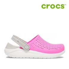 [세일] 크록스 아동 샌들 /47- 205964-6QR / Kids LiteRide Clog Electric Pink White