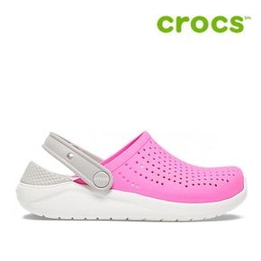 [세일] 크록스 아동 샌들 /47- 205964-6QR / Kids LiteRide Clog Electric Pink White