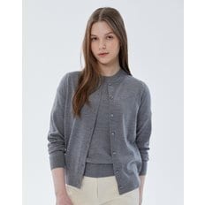 [24SS] 그레이 FINE WOOL 라운드넥 가디건 HSSW4AC13G2