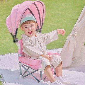 원더 유아 캠핑 접이식 의자 (색상 택1) 캐노피 아기 체어 야외 나들이