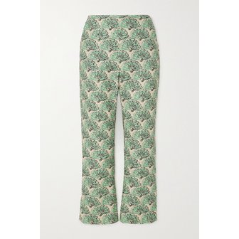  라더블제이 라더블제이 토레오 크롭 프린트 코튼 블렌드 스트레이트 팬츠 1647597332033615