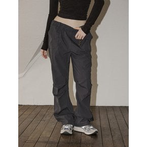 B. NYLON FLEECE WARM PANTS - CHARCOAL