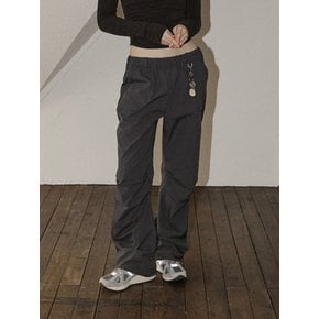 B. NYLON FLEECE WARM PANTS - CHARCOAL