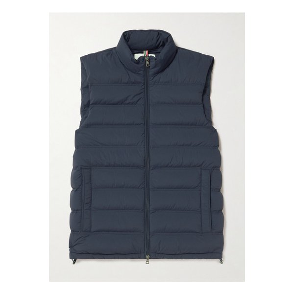 호퍼 슬림핏 퀼팅 스트레치 셸 다운 질레 블루 46376663162895504