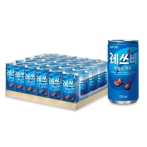 [본사직영] 롯데 레쓰비 마일드175ml x 60캔 (30캔 x 2박스)