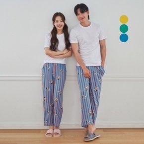 남녀공용 홈웨어 스트라이프 파자마 바지 커플 잠옷 PAP4PT01