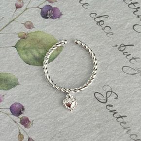 HEART DANGLE SILVER 925 ring 하트댕글 트위스트 러블리 데일리 오프 실버 은반지_P431271972