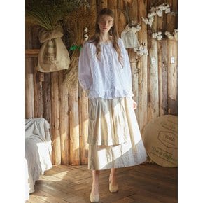 Gardening Twin Linen Volume Long Skirt