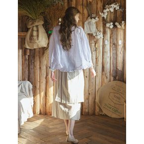 Gardening Twin Linen Volume Long Skirt