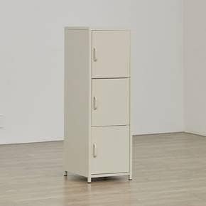 뉴소호 철재 수납장 3도어 모노베이지