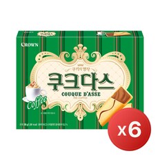 크라운 쿠크다스 비엔나 커피 288g (36봉입)x6개