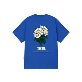 SMILE FLOWER T-SHIRTS - BLUE