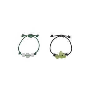 gem string ring set-green