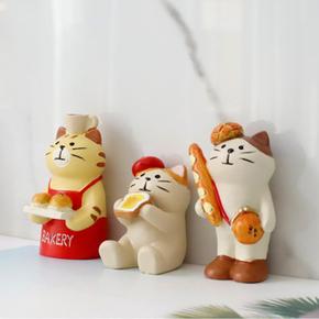 빵모양 소품 고양이 장식 인형 3종 꾸미기 인테리어용 (S11039559)
