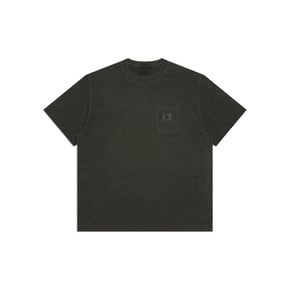 포켓 피그먼트 반팔 티셔츠 - BLACK / Z262UST070