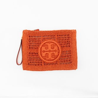 토리버치(TORY BURCH)(YOOX) 155038 627  토리버치 엘라 크로셰 파우치 클러치 POPPY RED