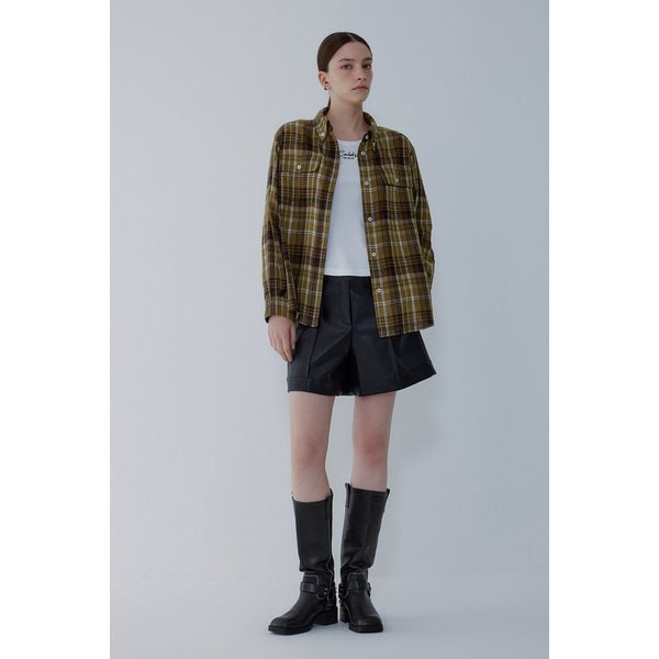 플란넬 체크 프린지 셔츠 7155460002137